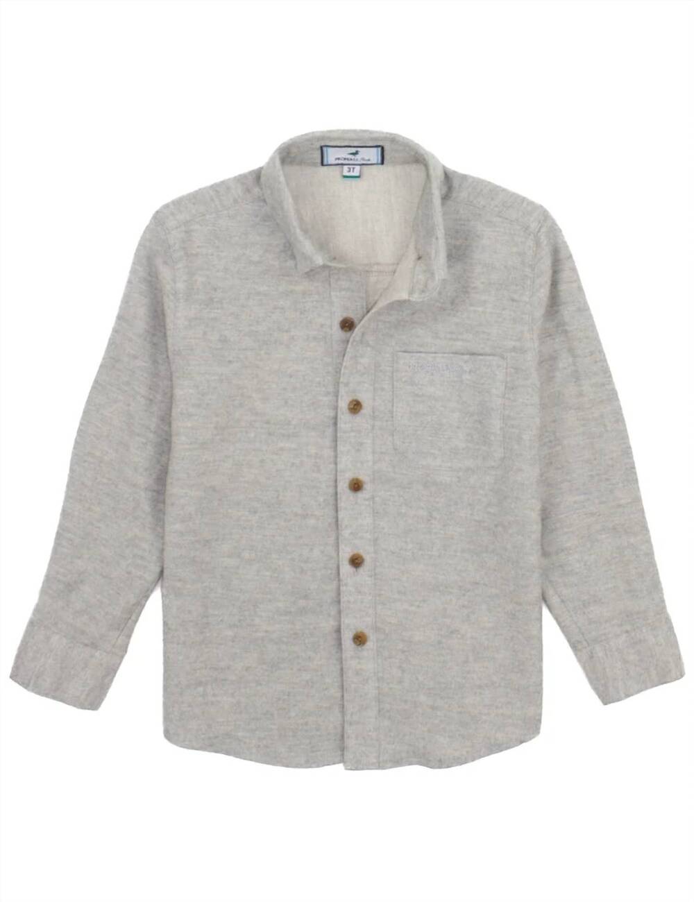 NEW PROPERLY TIED boys breeze long sleeve shirt in pewter